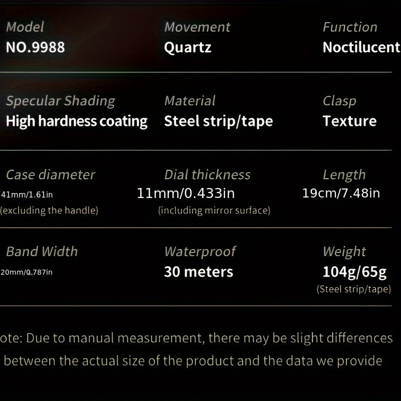 OLEVS ساعة رجالي كوارتز أنيقة ثنائية اللون مقاومة للماء ومضيئة