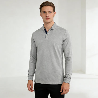 95% Cotton Long Sleeve T Shirts Men Casual Brand Homme Clothing Hombre Tee Tops Fashion Tshirt Black White Polo T-Shirts For Men