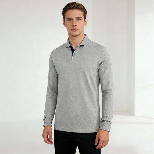 95% Cotton Long Sleeve T Shirts Men Casual Brand Homme Clothing Hombre Tee Tops Fashion Tshirt Black White Polo T-Shirts For Men