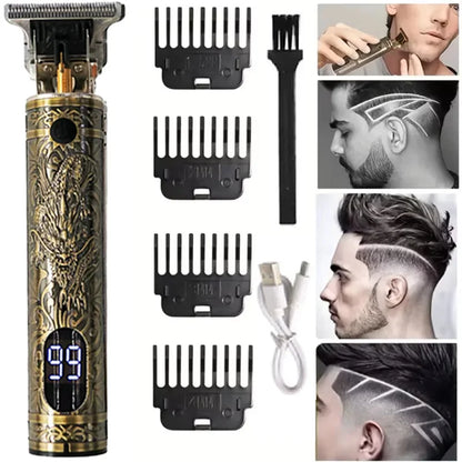 New！T9 Electric Hair Trimmer/Accessories | USB Professional Shaver | 0mm Bald Fade Cutting Machine Portable for Men Home Haircut