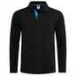 95% Cotton Long Sleeve T Shirts Men Casual Brand Homme Clothing Hombre Tee Tops Fashion Tshirt Black White Polo T-Shirts For Men