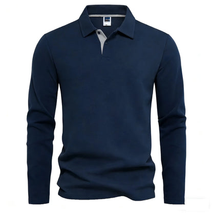 95% Cotton Long Sleeve T Shirts Men Casual Brand Homme Clothing Hombre Tee Tops Fashion Tshirt Black White Polo T-Shirts For Men