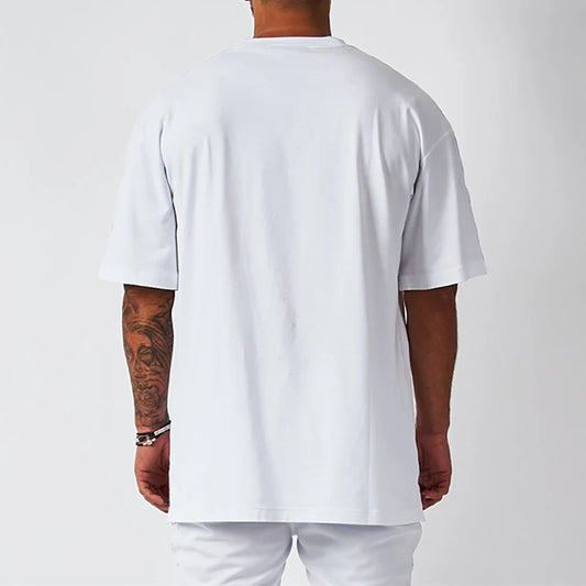 High-quality Men's T-Shirt 100% Cotton T Shirt Men Women Solid Color Basic Casual Clothing Big Size Short Sleeve Black White Top