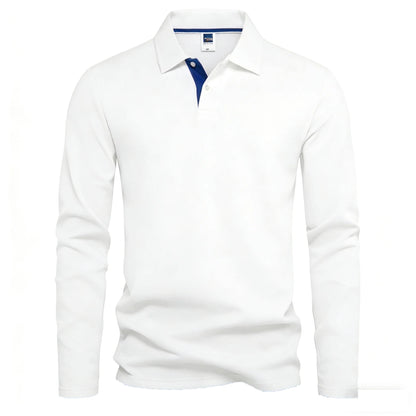 95% Cotton Long Sleeve T Shirts Men Casual Brand Homme Clothing Hombre Tee Tops Fashion Tshirt Black White Polo T-Shirts For Men