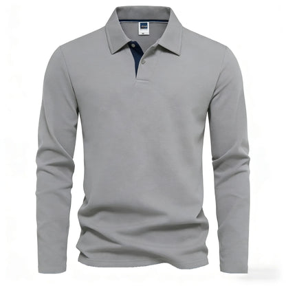 95% Cotton Long Sleeve T Shirts Men Casual Brand Homme Clothing Hombre Tee Tops Fashion Tshirt Black White Polo T-Shirts For Men