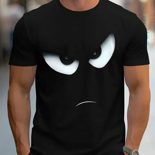 Men's T-shirt - Comfortable round-neck, casual cotton short-sleeved, soft and breathable fabric, trendy letter print