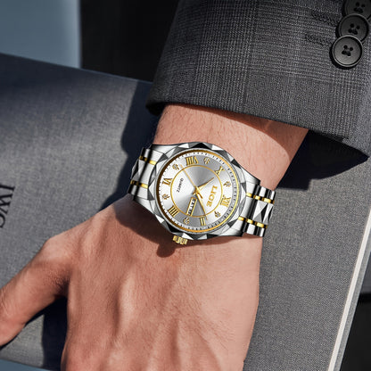 LIGE Men's Watch Classic Business Watches Waterproof Dual Calendar Fashion High end/wristwatch Men's Night Glow Multi functional QuartzWatches.